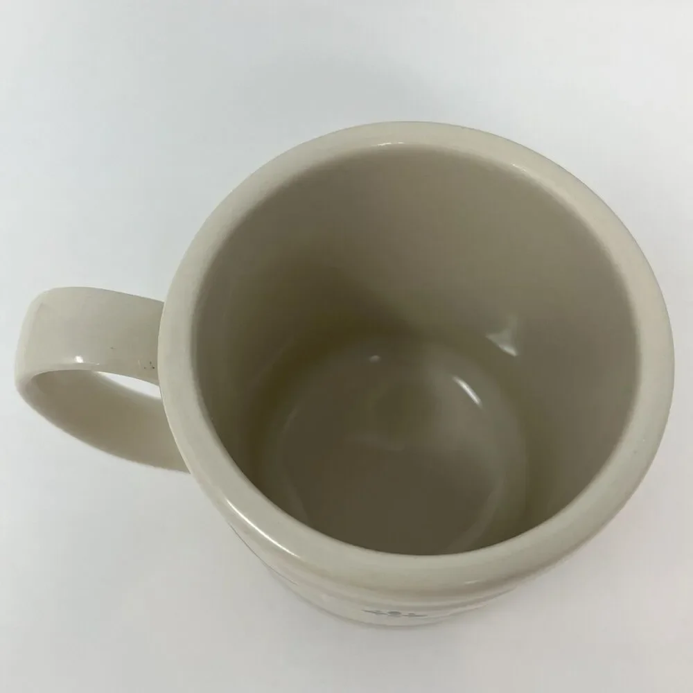 10-Oz Long Serger Pottery Woven Traditions Blue Coffee Mug Tea Cup Made In USA